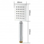 Stainless Steel Water Saving Bathroom Square Handheld Rain Shower Head Set