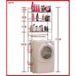 Stainless Steel 2 - 3 Tiers Washer and Toilet Organizer Shelves Standing Rack