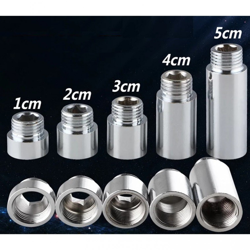 Brass Chrome Plated Extension ½” Pipe Threaded Adaptor Connectors Fitting Brass Chrome Plated Extension ½” Pipe Threaded Adaptor Connectors Fitting