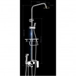 [HB288] Luxury Rain Shower Set with Bidet Spray For Water Heater / Square