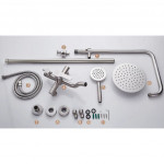  [HB295] Deluxe SUS304 Bath Rain Shower Exposed Shower Set For Water Heater/Round