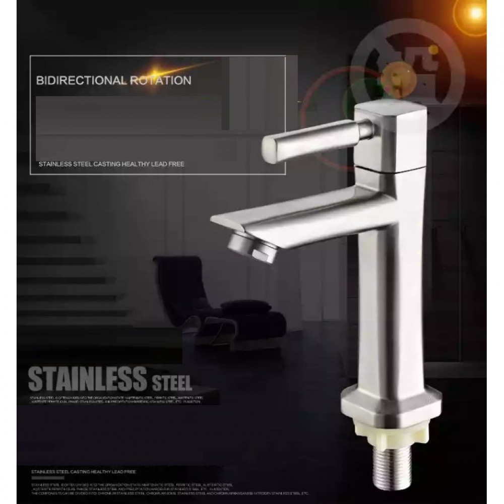 [HB525] 304 S/S Bathroom Basin / Sink Faucet Deck Mounted Water Tap