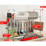 [HK151] 304 Stainless Steel 1 Tier Bowl Dish Rack / Rak Pinggan Mangkuk