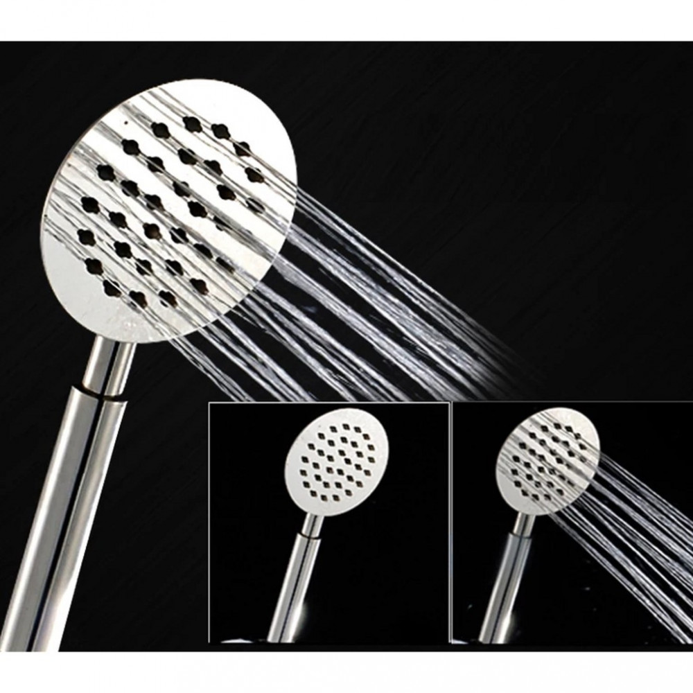 [HB2657] Rainfall Pressurized Handheld Bathroom 6” Round Shower Head Set