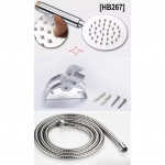[HB2657] Rainfall Pressurized Handheld Bathroom 6” Round Shower Head Set