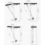 [HK881] Cabinet Door Soft Gas Strut Lift Pneumatic Support Rod Spring Hinge 100N 120N 150N