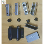 [HD231] Furniture/Cabinet Glass Door Pivot Hinge Chrome with Touch Latch Plate