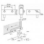 [HD231] Furniture/Cabinet Glass Door Pivot Hinge Chrome with Touch Latch Plate