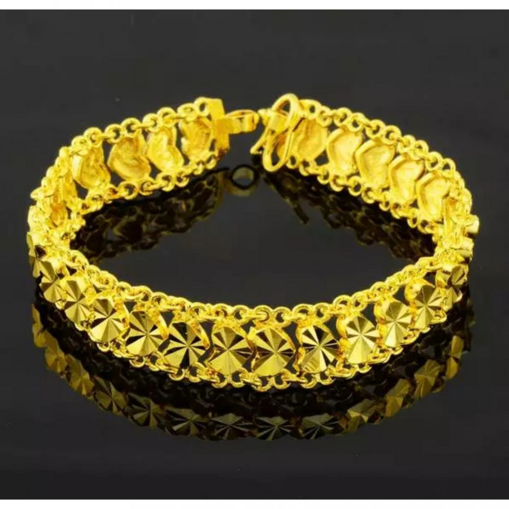 [PT211] Luxury 24K Alluvial Gold Bracelet Korea Style Jewelry / Rantai Tangan