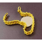 [PT211] Luxury 24K Alluvial Gold Bracelet Korea Style Jewelry / Rantai Tangan