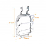 BOLTLESS Wall Mount Stainless Steel Hanging Hooks Pan Pot Cover Storage Rack