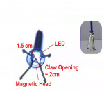 Magnetic LED Drain Clog Cleaner Flexible Grabber Tool Retractable Claw