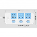 [HP311] Universal 3 Gang Extension Individual Switch Plug Power Socket