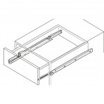 1 Pair 14” (350mm) Cabinet Drawer Wheel Roller Runner Slider Rail