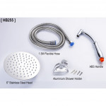 Rainfall Pressurized Water Saving Handheld Bathroom 6” Round Shower Head Set