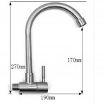 [HK518] 304 Stainless Steel Swivel Kitchen Basin / Sink Faucet Water Tap