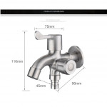 [HB512] 304 S/S Washing Machine Bathroom Faucet Bibcock 2way water tap