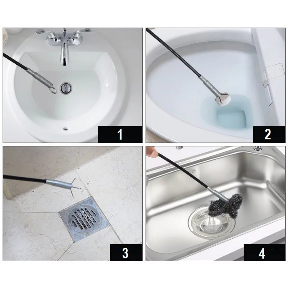 [OD316] Drain Clog Cleaner Flexible Grabber Pickup Tool Retractable
