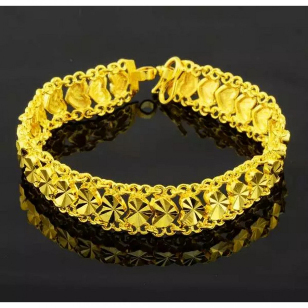 [PT211] Luxury 24K Alluvial Gold Bracelet Korea Style Jewelry / Rantai