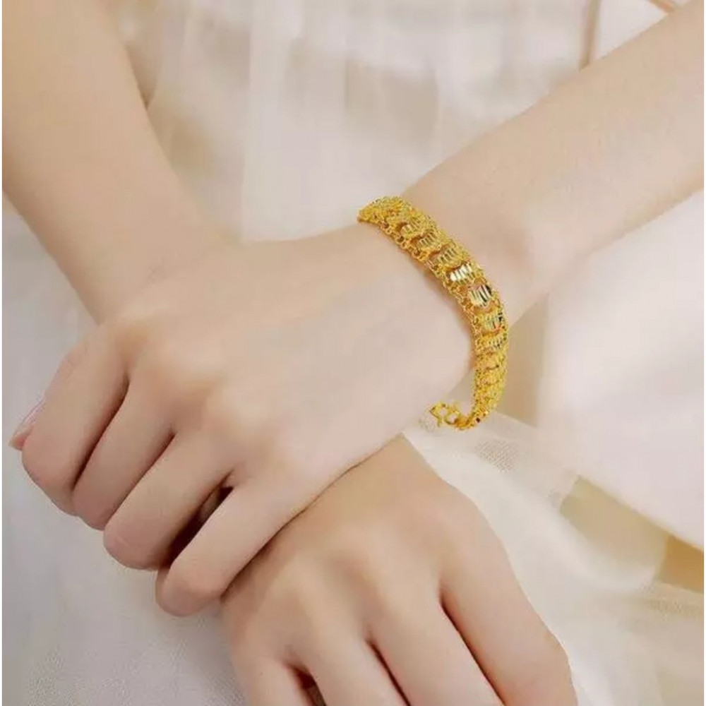 [PT211] Luxury 24K Alluvial Gold Bracelet Korea Style Jewelry / Rantai