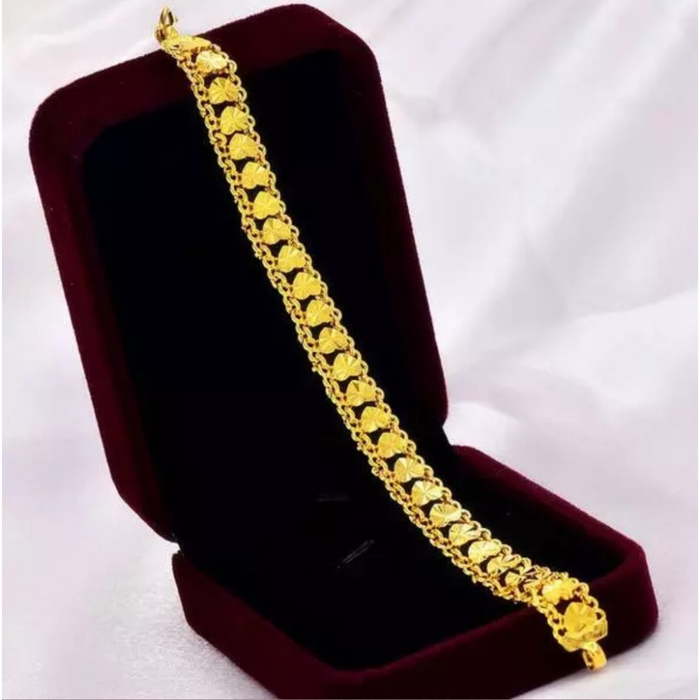 [PT211] Luxury 24K Alluvial Gold Bracelet Korea Style Jewelry / Rantai