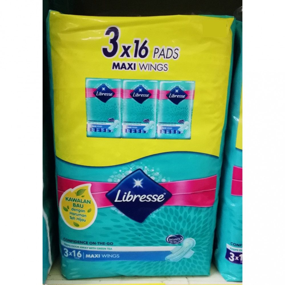 LIBRESSE MAXI WINGS (GREEN TEA) 3x16s LIBRESSE MAXI WINGS (GREEN TEA) 3x16s
