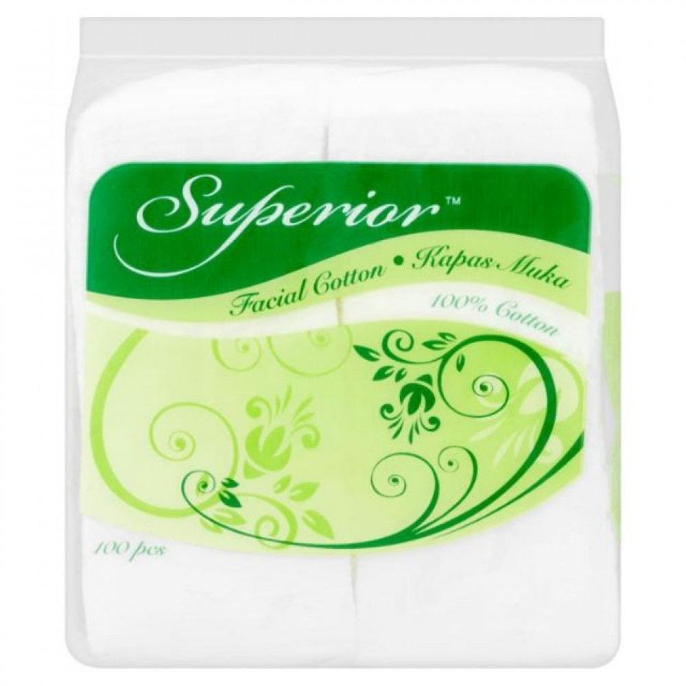 SUPERIOR FACIAL COTTON 100 PCS SUPERIOR FACIAL COTTON 100 PCS