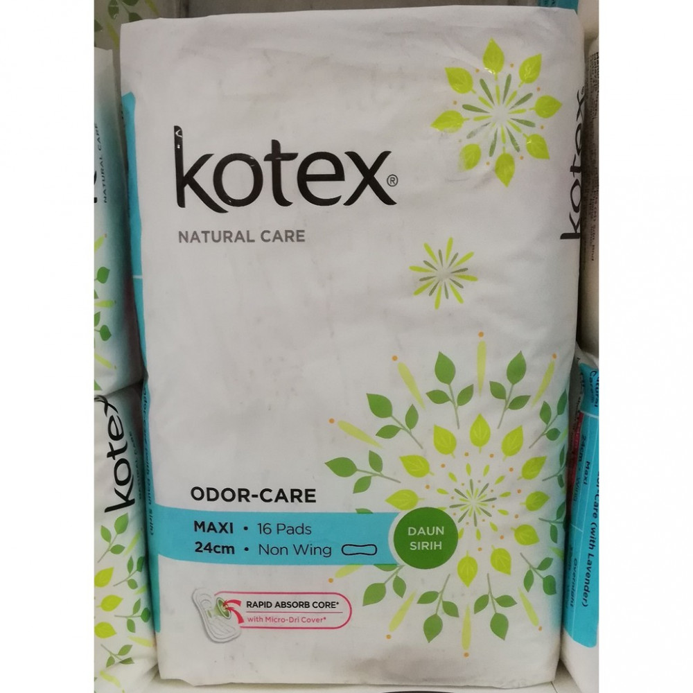 KOTEX ODOR CARE MAXI 24CM WING / NON WING 16s KOTEX ODOR CARE MAXI 24CM WING / NON WING 16s