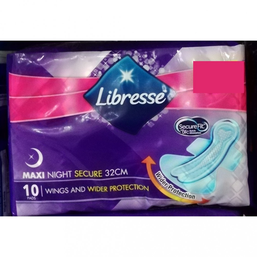 LIBRESSE MAXI NIGHT SECURE 32CM WINGS 10s LIBRESSE MAXI NIGHT SECURE 32CM WINGS 10s