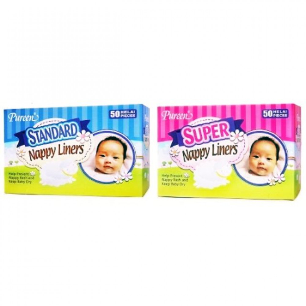 PUREEN SUPER / STANDARD NAPPY LINERS 50pcs PUREEN SUPER / STANDARD NAPPY LINERS 50pcs