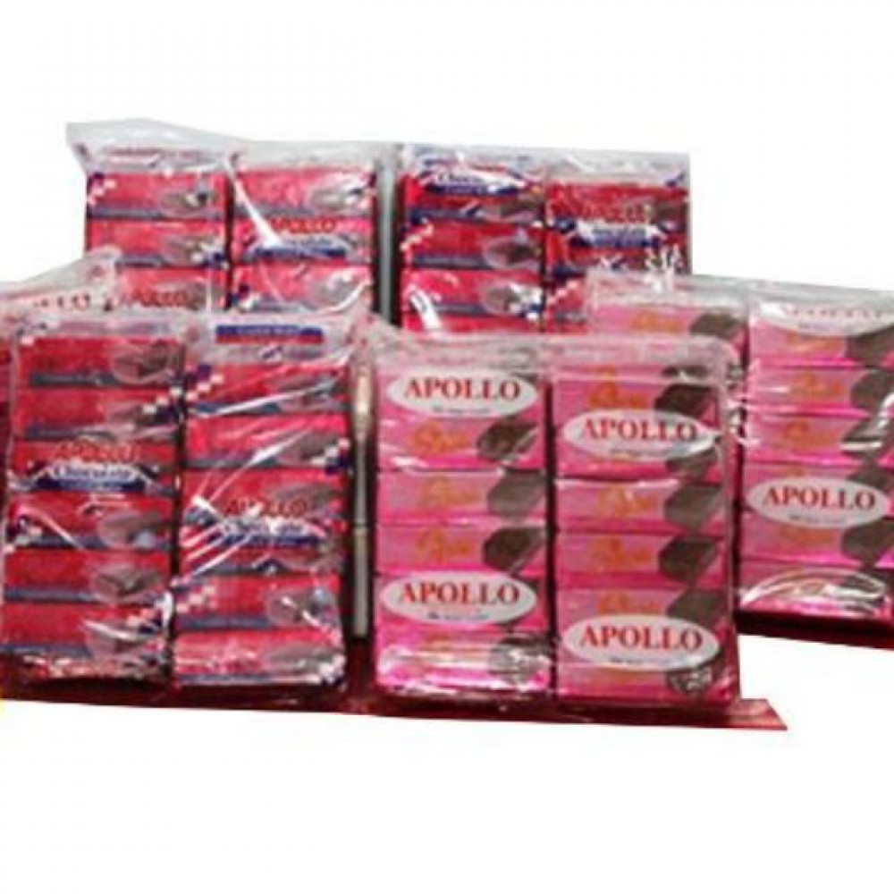 APOLLO MILK CHOCOLATE WAFER (48PCS X 12G) (12pcs per small pack) APOLLO MILK CHOCOLATE WAFER (48PCS X 12G) (12pcs per small pack)