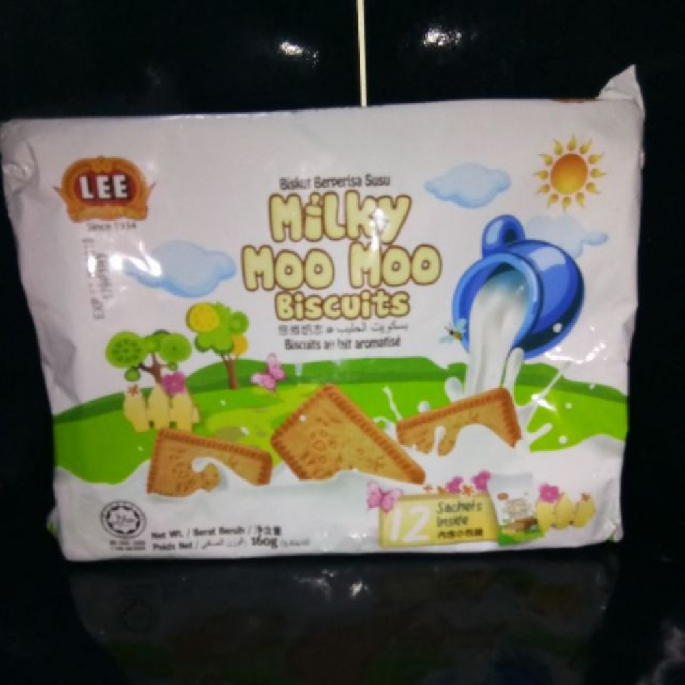 LEE MILKY MOO MOO BISKUTS 160G LEE MILKY MOO MOO BISKUTS 160G