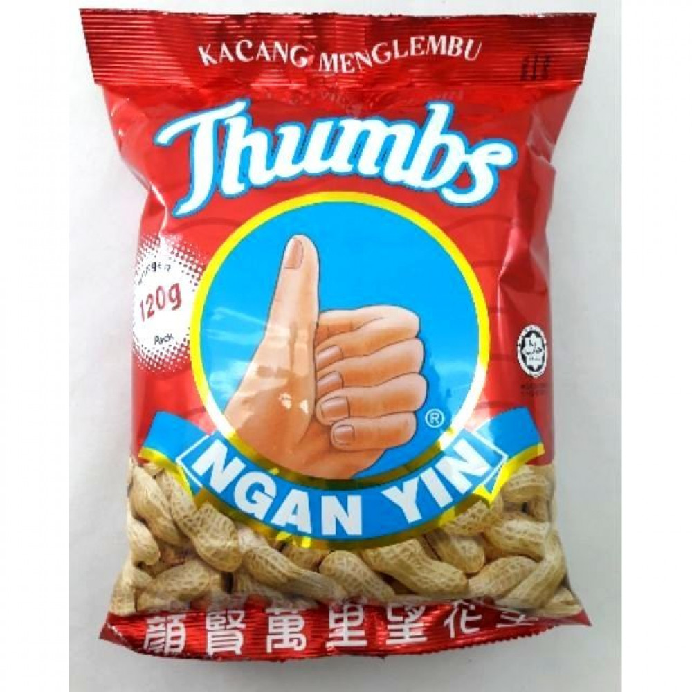 KACANG MENGLEMBU THUMBS 120G ( CAP TANGAN ) PEANUT KACANG MENGLEMBU THUMBS 120G ( CAP TANGAN ) PEANUT