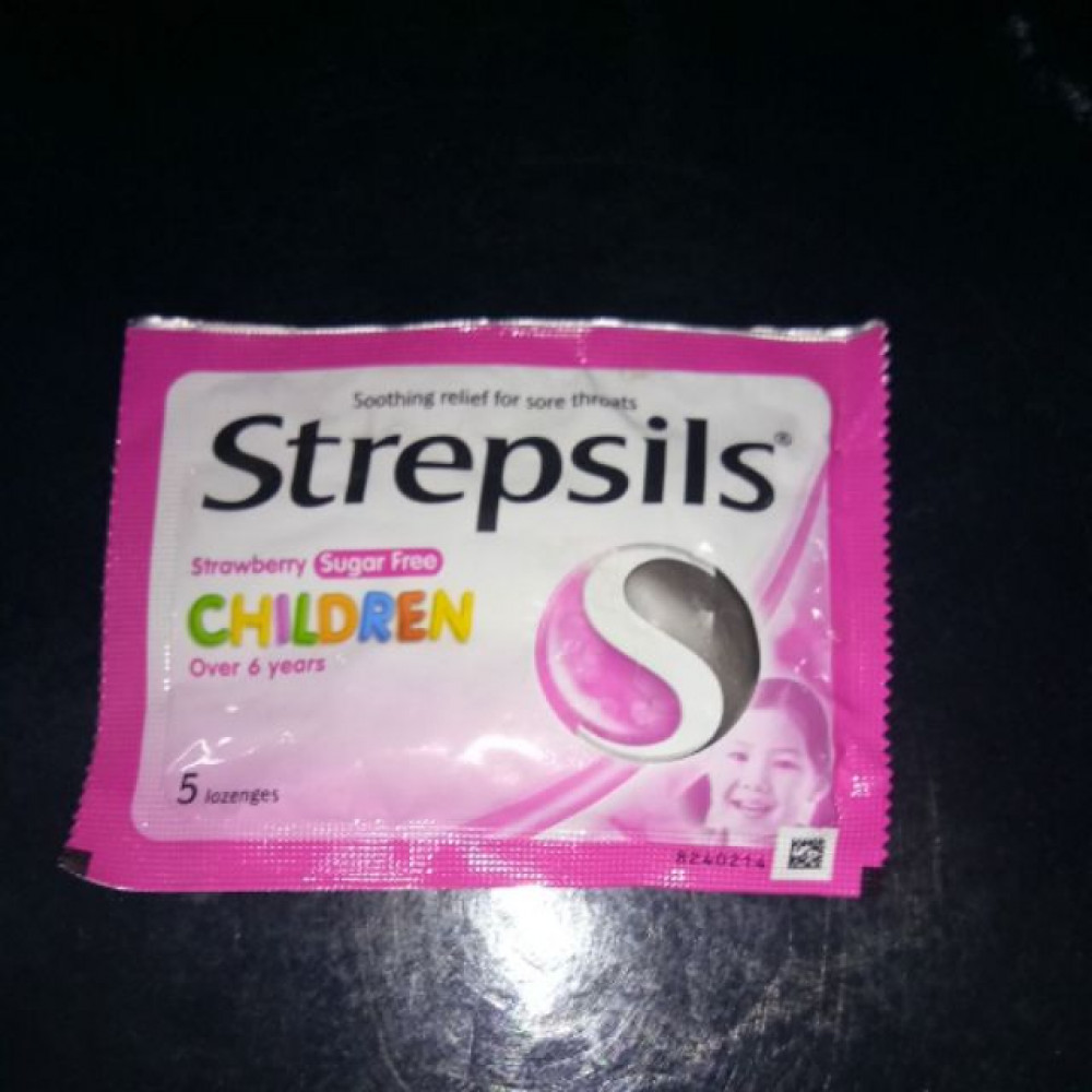 STREPSILS CHILDREN STRAWBERRY SUGAR FREE 5’S STREPSILS CHILDREN STRAWBERRY SUGAR FREE 5’S