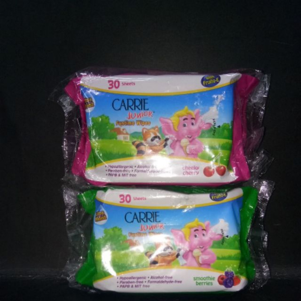 CARRIE JUNIOR FUNTIME WIPES 30 SHEETS CARRIE JUNIOR FUNTIME WIPES 30 SHEETS