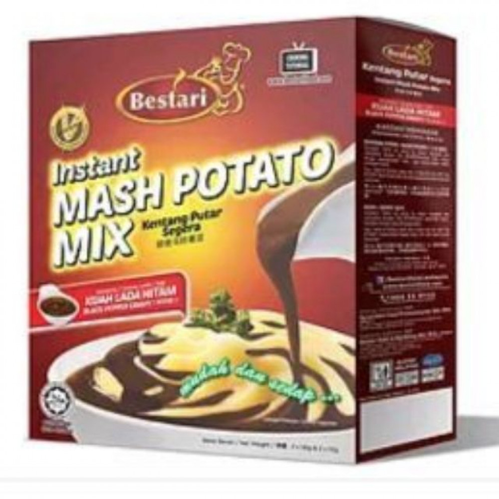 Bestari Instant Mash Potato Mix Chicken/Black Pepper 2x55g Bestari Instant Mash Potato Mix Chicken/Black Pepper 2x55g