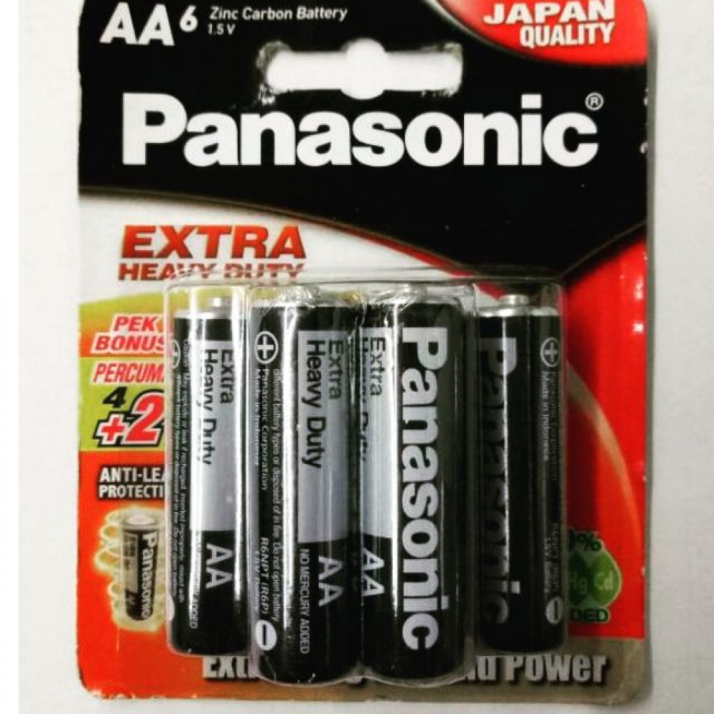 PANASONIC EXTRA HEAVY DUTY 4+2PCS AA BATTERY PANASONIC EXTRA HEAVY DUTY 4+2PCS AA BATTERY