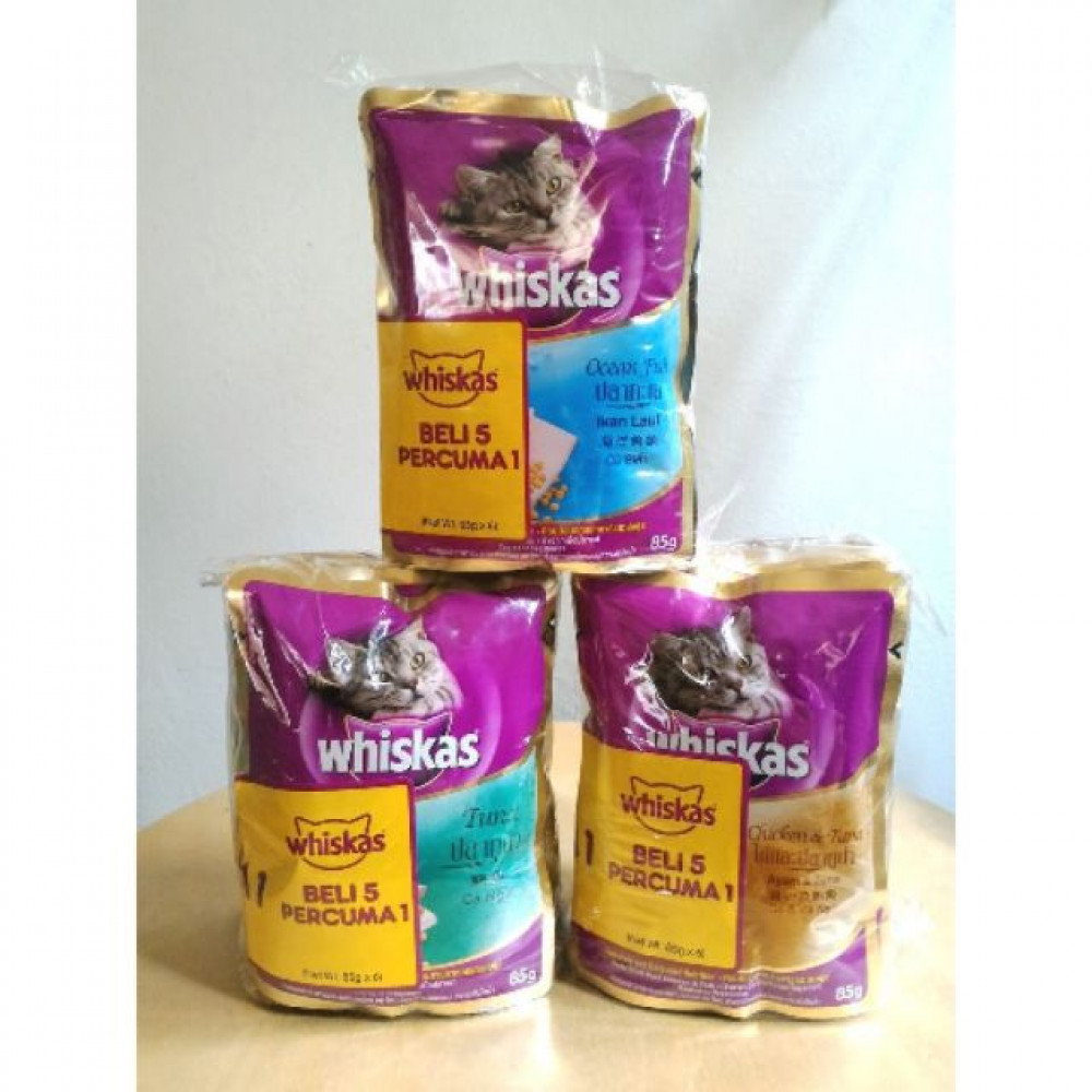 Whiskas Beli 5 Percuma 1 Mix 6x85g Whiskas Beli 5 Percuma 1 Mix 6x85g