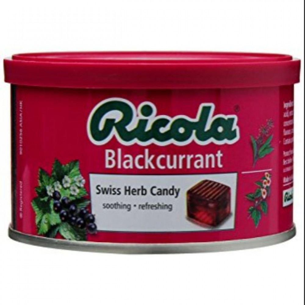 RICOLA BLACKCURRANT SWISS HERB CANDY 100G RICOLA BLACKCURRANT SWISS HERB CANDY 100G