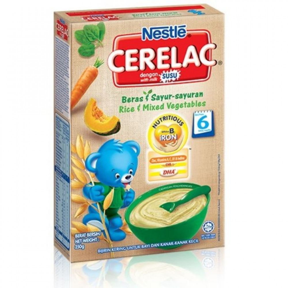Nestle Cerelac Rice & Mixed Vegetables 250g Nestle Cerelac Rice & Mixed Vegetables 250g