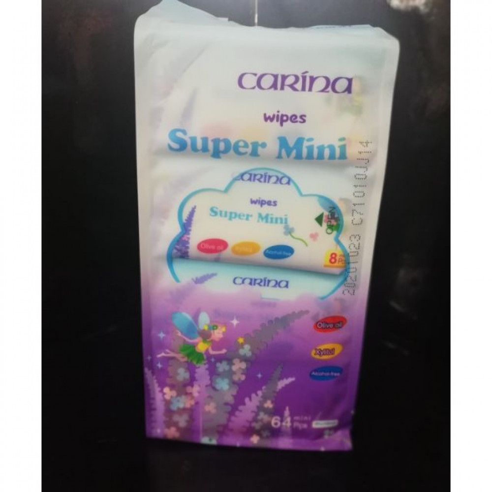 CARINA Wipes Super Mini Lavender 64pcs CARINA Wipes Super Mini Lavender 64pcs