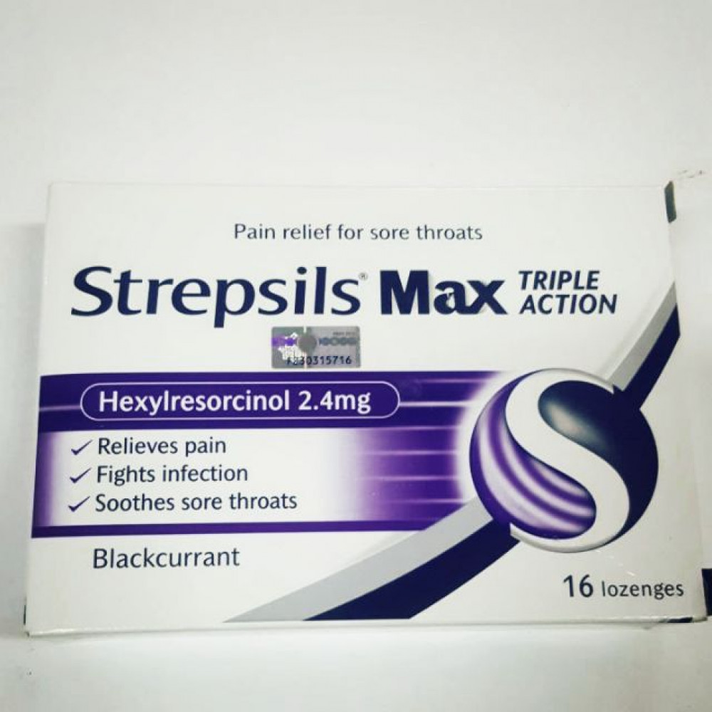 STREPSILS MAX TRIPLE ACTION (HEXYLRESORCINOL 2.4mg) 16LOZENGES STREPSILS MAX TRIPLE ACTION (HEXYLRESORCINOL 2.4mg) 16LOZENGES