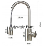 304 Stainless Steel Premier Swan Neck Pullout Kitchen Spray Tap