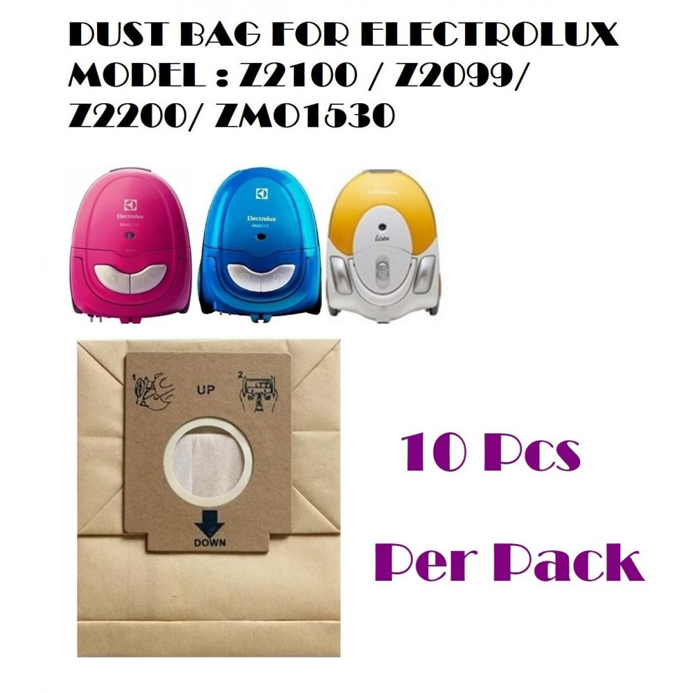 DUST BAG FOR ELECTROLUX VACUUM CLEANER Z2100/Z2099/Z2200/ZMO1530 @ 10 PCS PER PACK