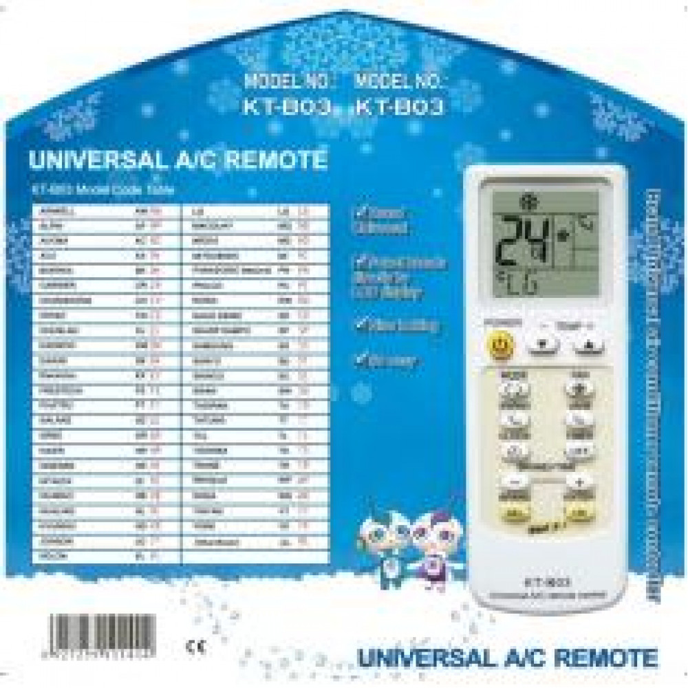 Universal Aircon Remote Control KT-B03 Universal Aircon Remote Control KT-B03