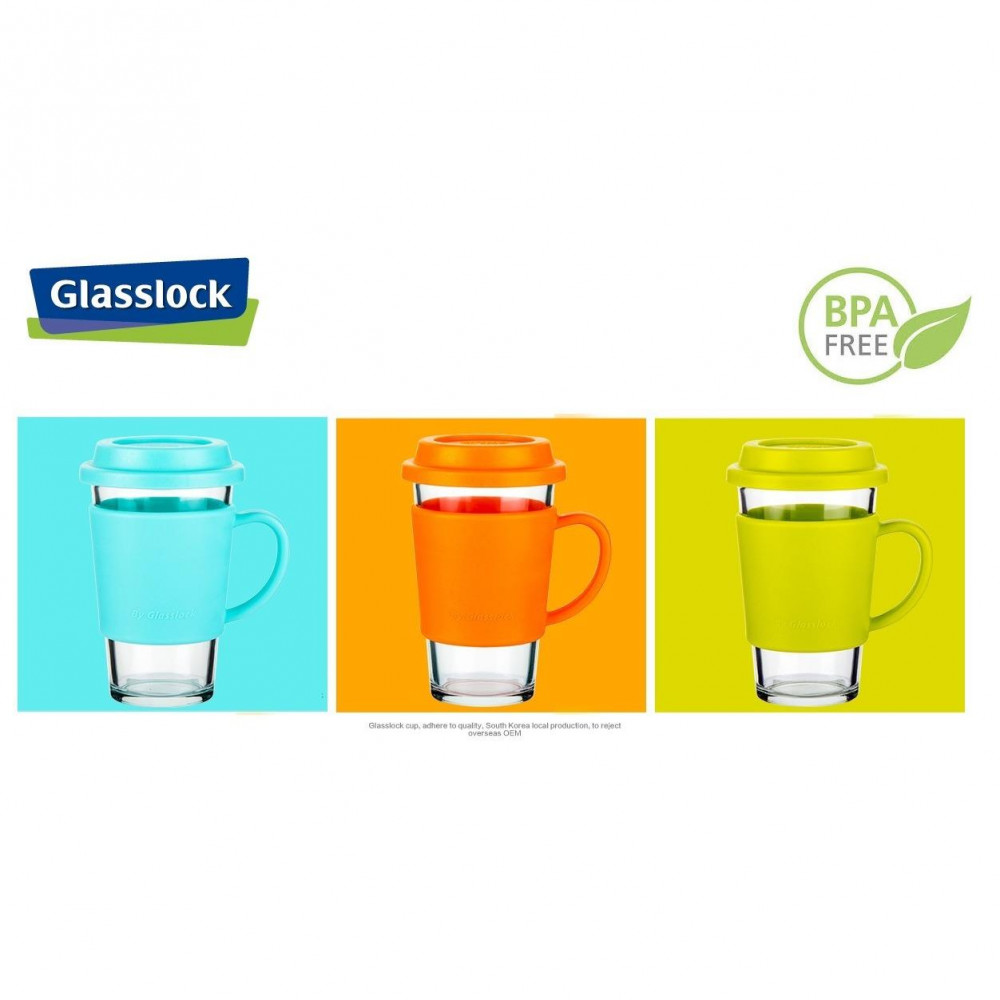 Glasslock Outtro Glass Tumbler with Handle (380ml) Glasslock Outtro Glass Tumbler with Handle (380ml)