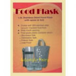 1.5L Stainless Steel Food Flask With Spoon & Fork