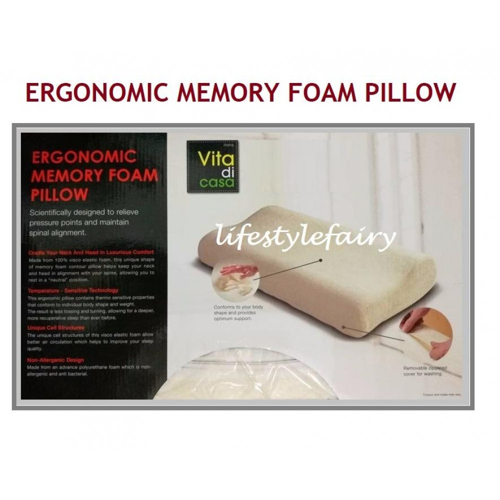 2 UNITS ERGONOMIC MEMORY FOAM PILLOW