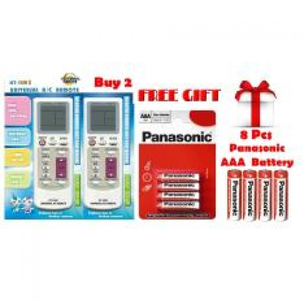 Universal Aircon Remote Control 2 UNITS FREE 8 Pcs Battery