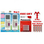 Universal Aircon Remote Control 2 UNITS FREE 8 Pcs Battery